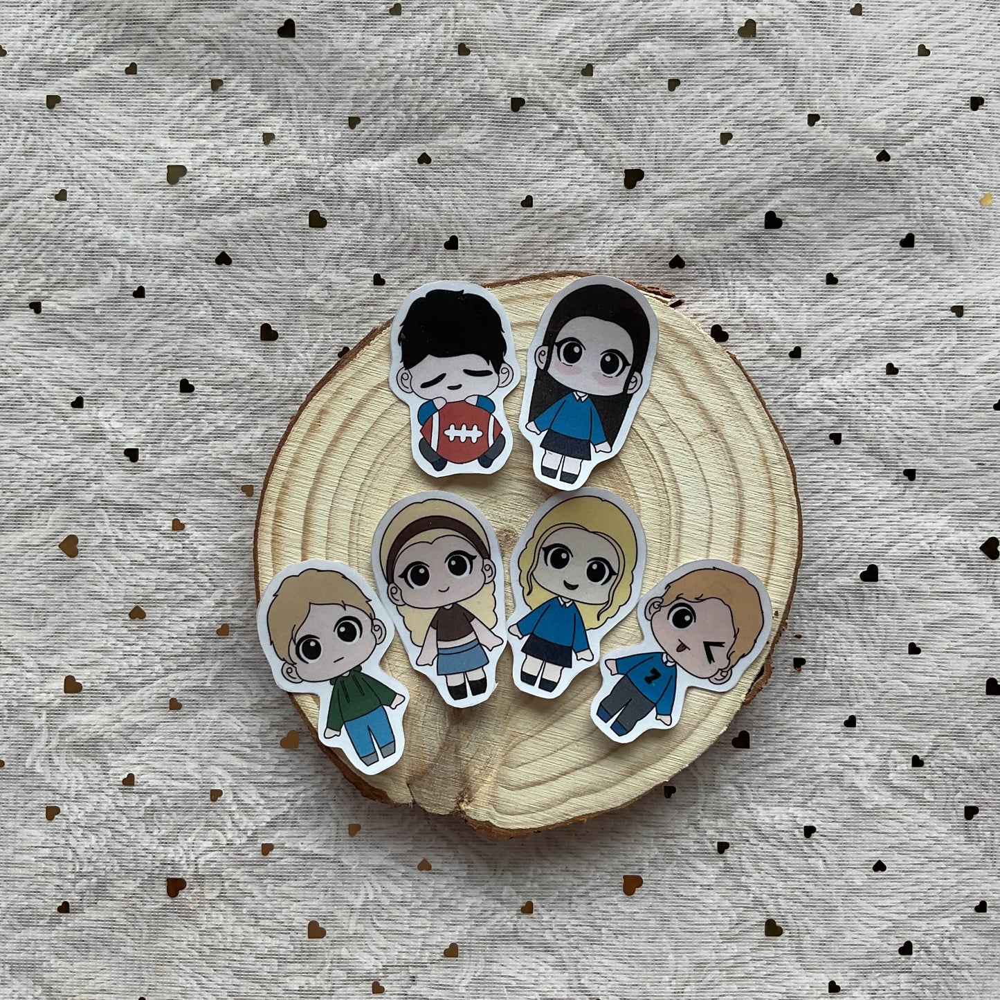 Pack x6 pegatinas Los Chicos de Tommen