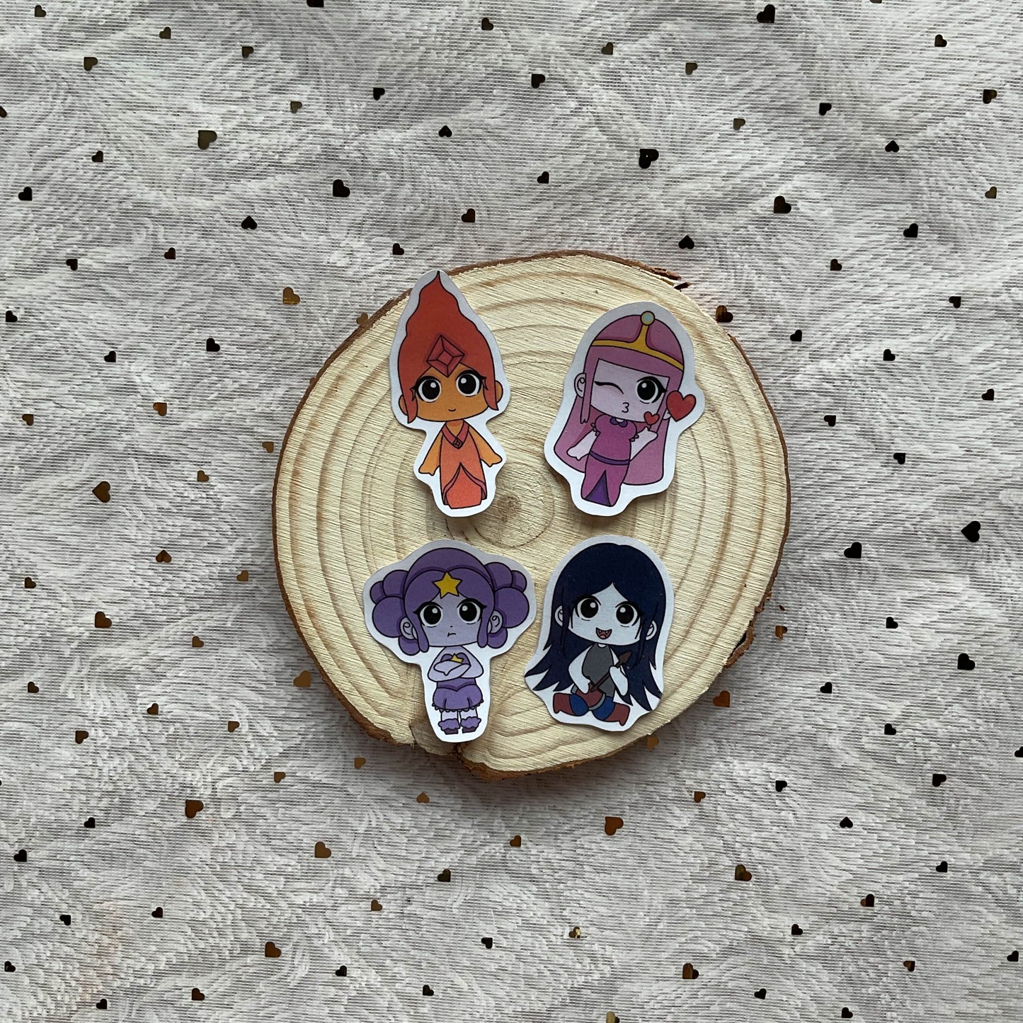 Pack x4 pegatinas Hora de Aventuras